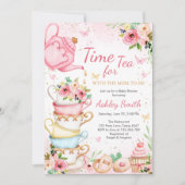 Time for Tea Birthday Party Invitation 招待状 (正面)