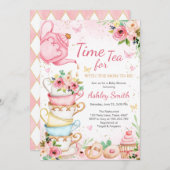 Time for Tea Birthday Party Invitation 招待状 (正面/裏面)
