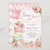Time for Tea Birthday Party Invitation 招待状 (正面/裏面)
