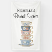 Time for Tea Bridal Shower Banner 横断幕 (縦)