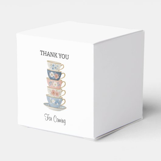 Time for Tea Bridal Shower Favor Boxes フェイバーボックス (裏面サイド)