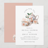 Time for Tea Bridal Shower Invitation 招待状 (正面/裏面)