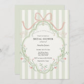 Time for Tea Bridal Shower Wildflower  招待状 (正面/裏面)