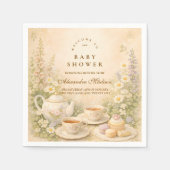 Time for Tea Garden Baby Shower スタンダードカクテルナプキン (正面)