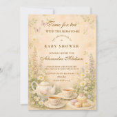 Time for Tea Garden Baby Shower 招待状 (正面)