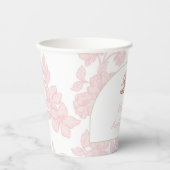 Time for Tea Pink Toile Tea Party  紙コップ (正面)