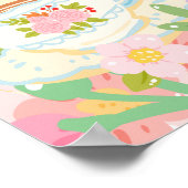 Time for tea Teapots and Cups baby shower ポスター (角)