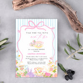 Time for tea Teapots and Cups baby shower 招待状