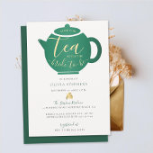 Time for Tea with Bride Emerald金ゴールドブライダルシャワー 招待状