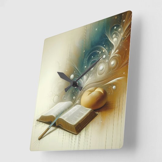 "Time for the Word"壁時計 スクエア壁時計 (傾斜)