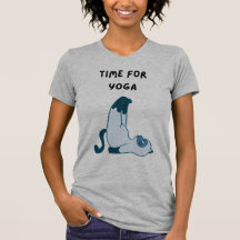 Time For Yoga cat cute t-shirt