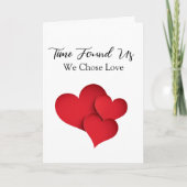 Time Found Us We Chose Love Valentine Quote カード (正面)