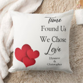 Time Found Us We Chose Love Valentine Quote クッション (ブランケット)