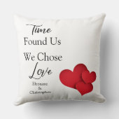 Time Found Us We Chose Love Valentine Quote クッション (裏面)