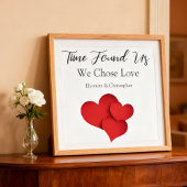 Time Found Us We Chose Love Valentine Quote ポスター