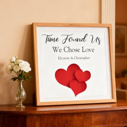 Time Found Us We Chose Love Valentine Quote ポスター