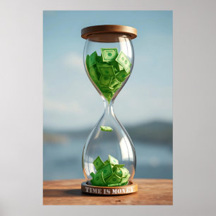 Time is Money Hourglass, Digital Downloadポスター ポスター