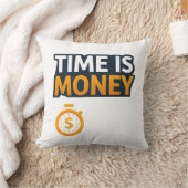 Time Is Money – Hustle Mindset T-Shirt | Entrepren クッション (ブランケット)