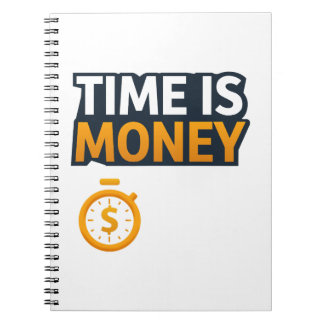 Time Is Money – Hustle Mindset T-Shirt | Entrepren ノートブック