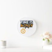 Time Is Money – Hustle Mindset T-Shirt | Entrepren ラウンド壁時計 (ホーム)