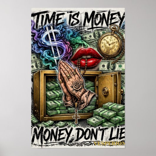 Time Is Money — Money Don't Lie (カラー) ポスター (正面)