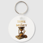 Time Is Money | Powerful Motivational Design キーホルダー (裏面)