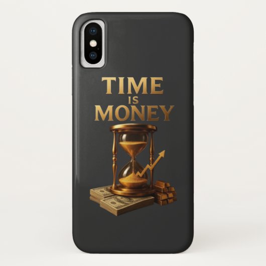 Time Is Money | Powerful Motivational Design Case-Mate iPhoneケース (裏面)