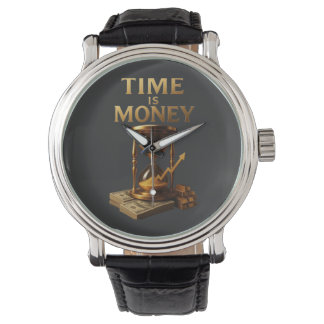 TIME IS MONEY - Vintage Motivational Entrepreneur 腕時計