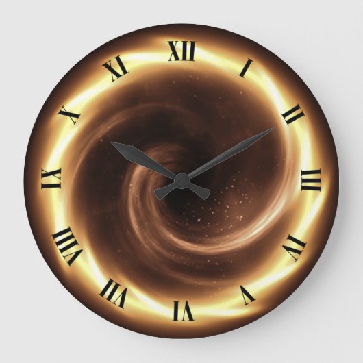 Time Machine – 渦巻き状火災渦~タイムポータル~ ラージ壁時計 (正面)