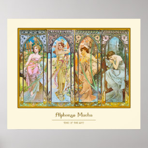 Time of the Day, Alphonse Mucha ポスター
