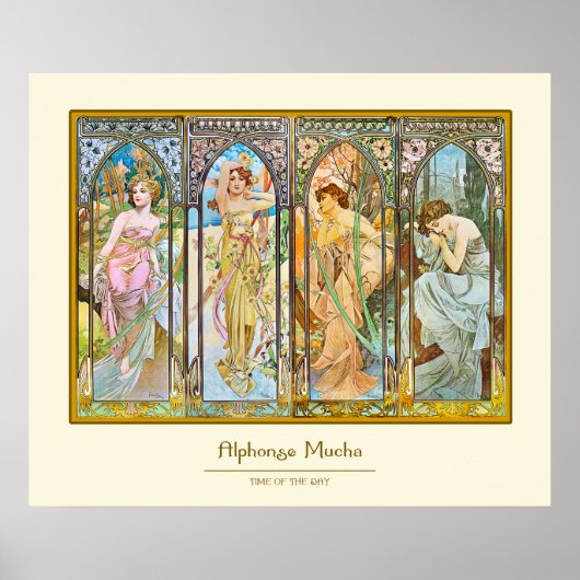 Time of the Day, Alphonse Mucha ポスター (正面)