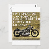 Time Spent On A Motorcycle ポストカード (正面/裏面)