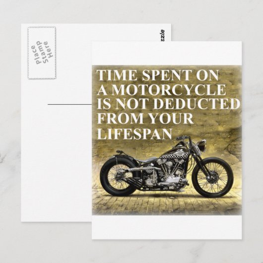 Time Spent On A Motorcycle ポストカード (正面/裏面)