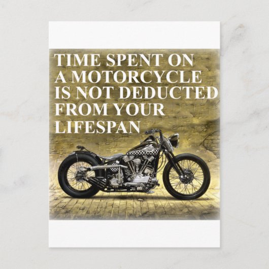 Time Spent On A Motorcycle ポストカード (正面)