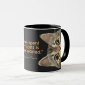 Time Spent With Cats Is Never Wasted マグカップ (正面右)