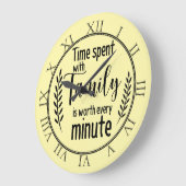 Time Spent With Family ラージ壁時計 (傾斜)