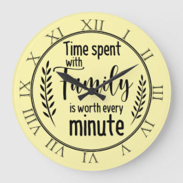 Time Spent With Family ラージ壁時計