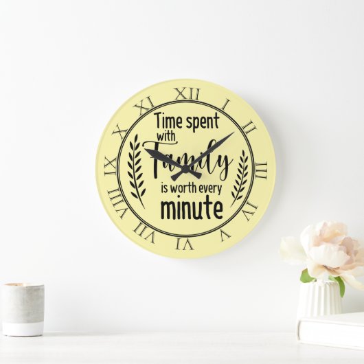 Time Spent With Family ラージ壁時計 (ホーム)