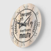 Time Spent With Family ラージ壁時計 (傾斜)