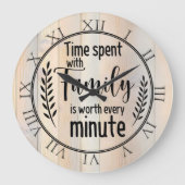 Time Spent With Family ラージ壁時計 (正面)