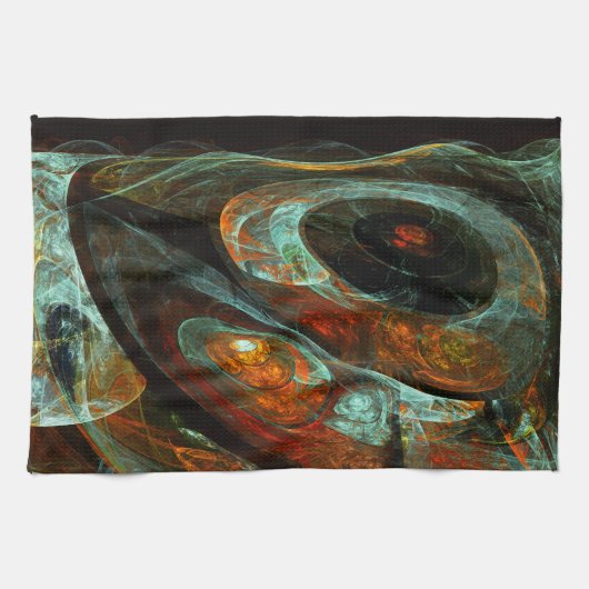 Time Split Abstract Art キッチンタオル (横)