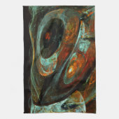Time Split Abstract Art キッチンタオル (縦)