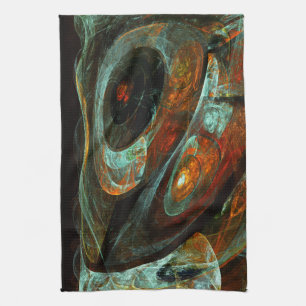 Time Split Abstract Art キッチンタオル