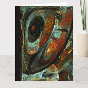 Time Split Abstract Art サンキューカード