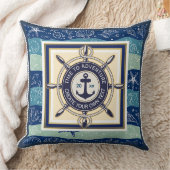 Time To Adventure Custom Maritime Boat Name クッション (ブランケット)