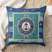 Time To Adventure Custom Maritime Boat Name クッション (ブランケット)