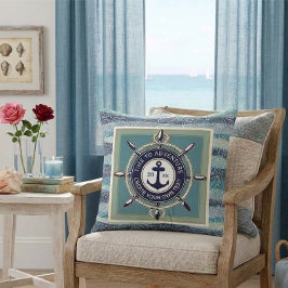 Time To Adventure Custom Maritime Boat Name クッション