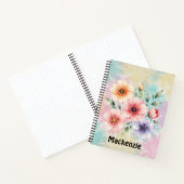 Time To Bloom Tie Dye Florals Personalized  ノートブック (内部)