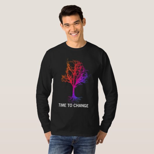 Time To Change Magic Tree Global Warming Climate C Tシャツ (正面フル)