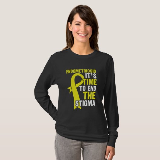 Time To End The Stigma - Endometriosis Awareness E Tシャツ (正面フル)